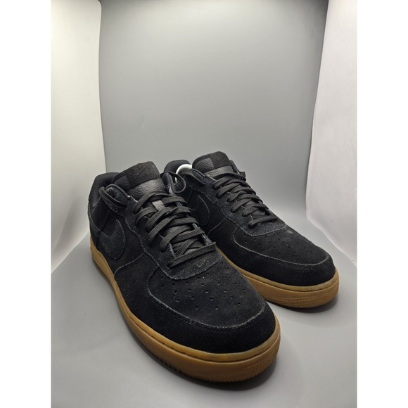 Nike Other - Men's Nike Air Force 1 Low Black Suede Gum Sole Sneakers Size 11 US - 488298-098